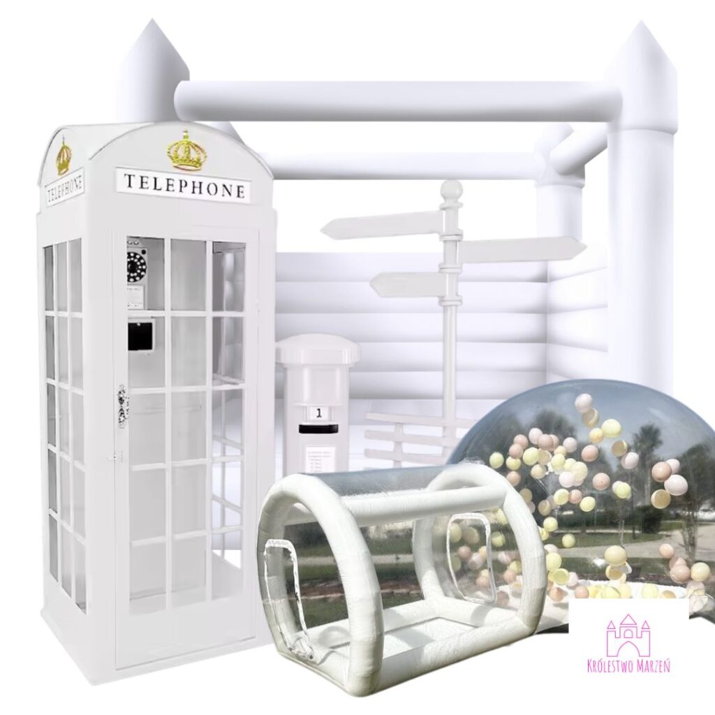 Zestaw atrakcji – zamek dmuchany, bubble house i budka - Biłgoraj