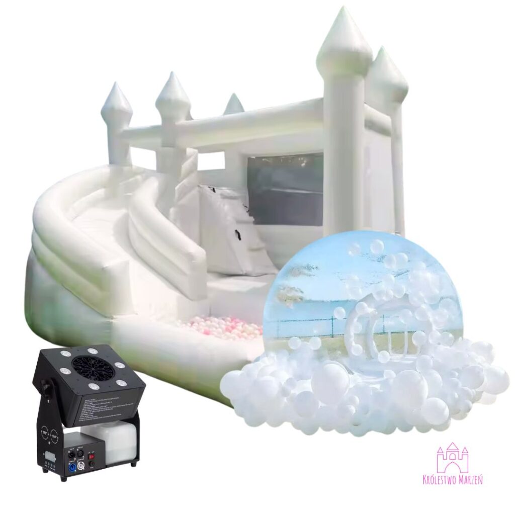 Zestaw atrakcji – zamek dmuchany, bubble house i maszyna do baniek - Biłgoraj